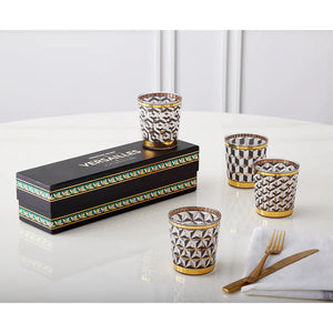BOXED VERSAILLES GLASSWARE SET OF 4