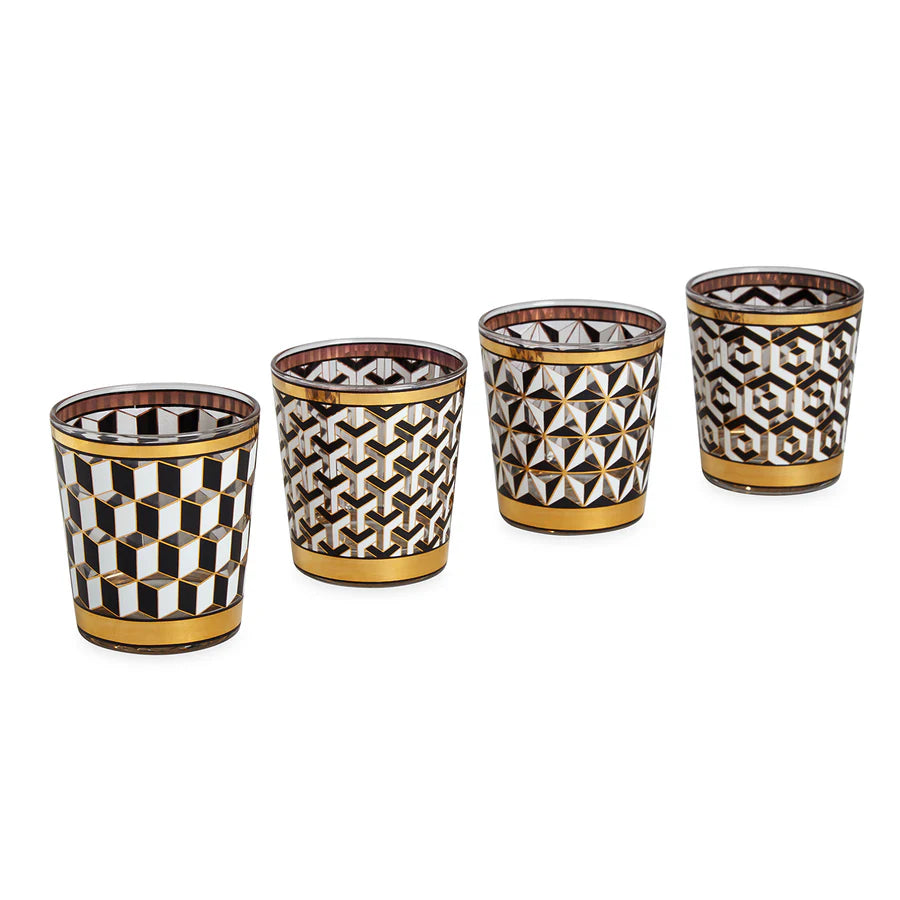 BOXED VERSAILLES GLASSWARE SET OF 4