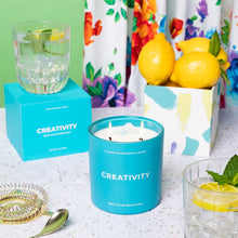Load image into Gallery viewer, “CREATIVITY” CRYSTAL MANIFESTATION CANDLE