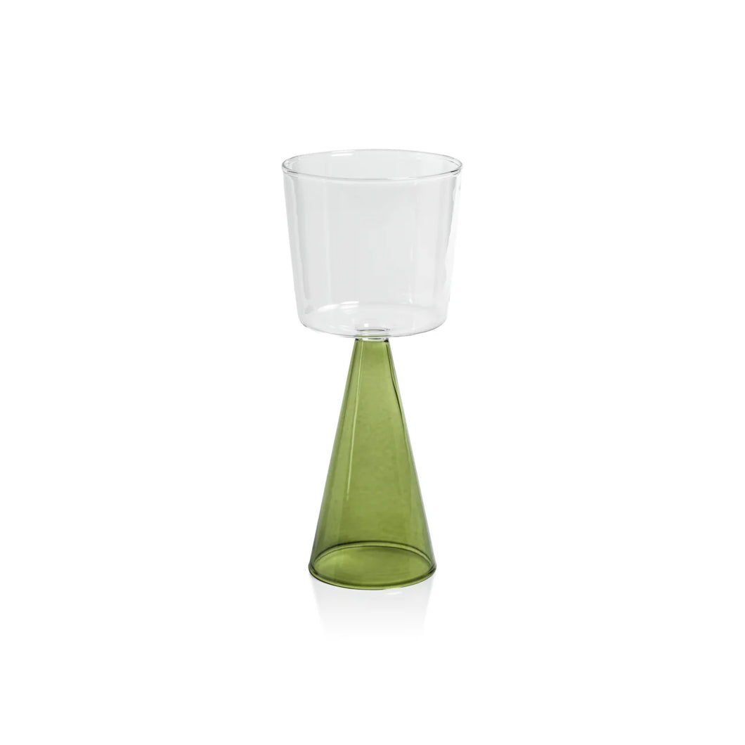 VENETO GLASSWARE - GREEN - WHITE WINE GLASS (SET OF 4)