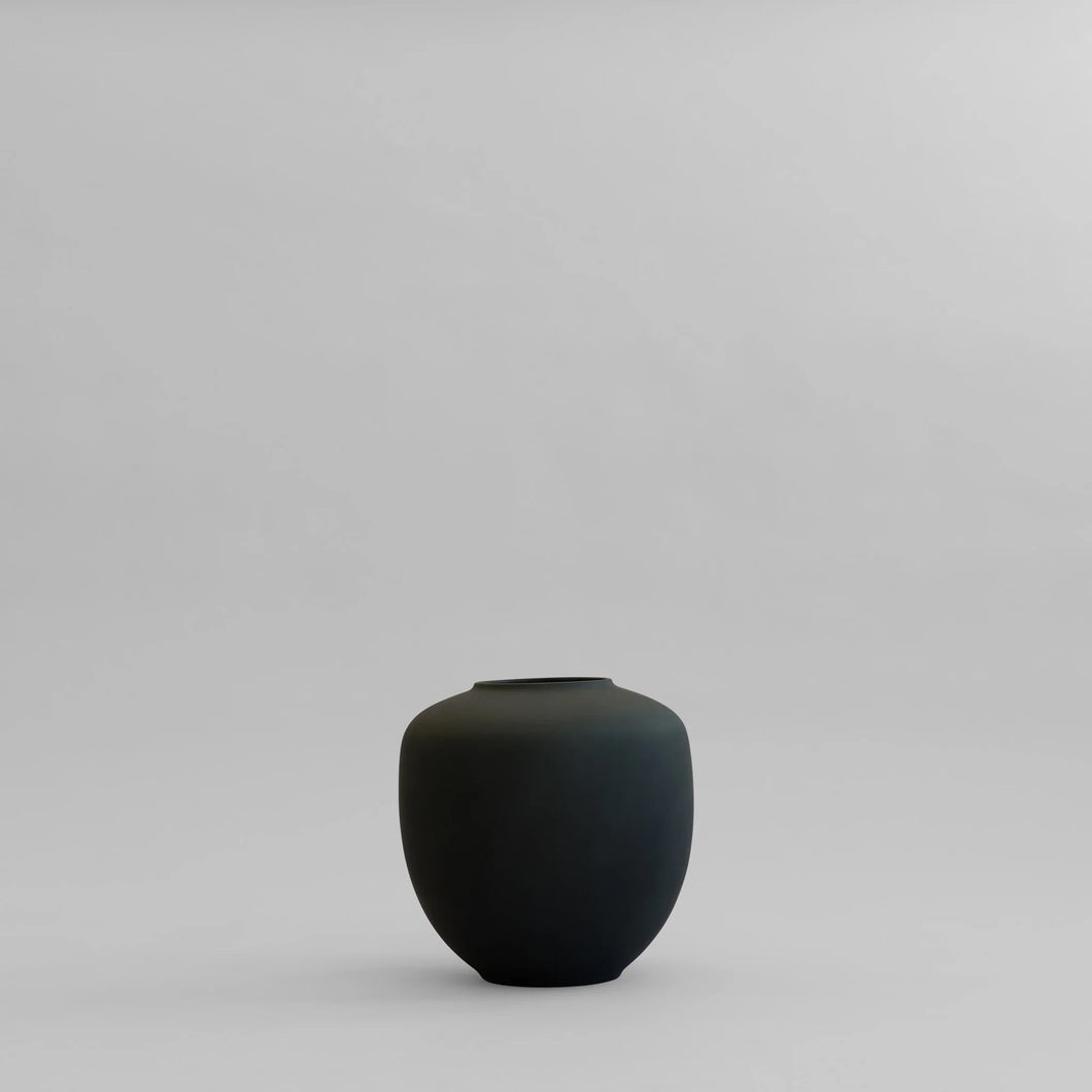 SUNAO VASE, MEDIO - BLACK